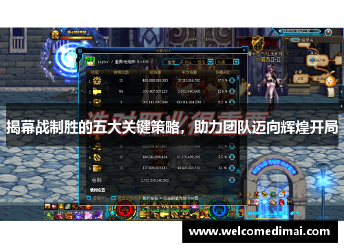 揭幕战制胜的五大关键策略，助力团队迈向辉煌开局